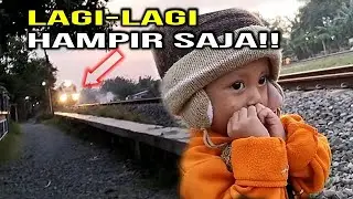 SAAT RIZIEQ MENUNGGU KERETA LEWAT TIBA-TIBA KERETANYA!!