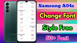 how to change font style in samsung a04s | samsung a04s font style change