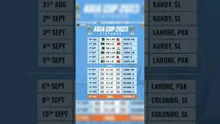 Asia Cup 2023 Schedule Announced❤️4 Matches In Pakistan✌️💕
