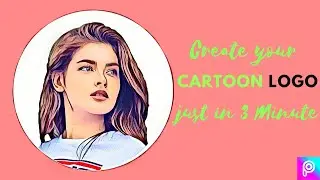 Cartoon Portrait Logo  || logo design picsart || logo editing || picsart logo  || Art creative Mindz