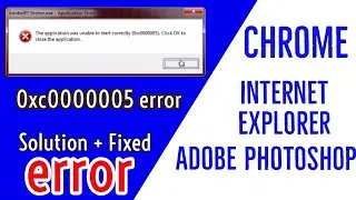 how to fix 0xc0000005 error |  0xc000005 error Solved | 0x0000005 issue windows 7 ,  8 , 10 Ali Tech