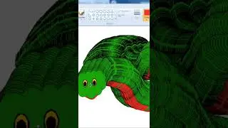 snake drawing trick in Ms paint