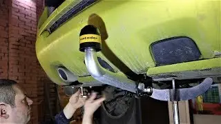 Установка оцинкованного фаркопа Motodor на Дастер