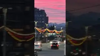 Закат. Владикавказ. РСО-Осетия-Алания. Декабрь 2023 