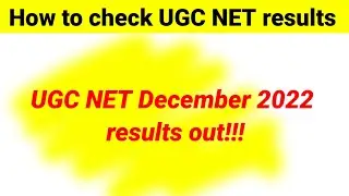 UGC NET results out!!!    #ugcnet #netresults2023 #ugcnetresult2022