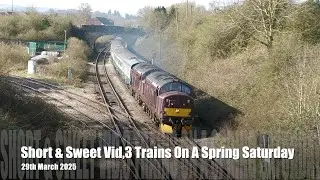 Short & Sweet Video,3 Trains On A Spring Saturday 29.03.25 - 4K