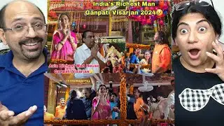 Mukesh Ambani House Ganpati Visarjan 2024 😢 || Antilia Cha Raja 2024 👑 || India's Richest Man House