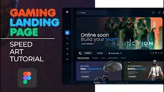 Speed Art: An Epic Gaming Landing Page UI Design in Figma!
