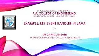 Java Event Handling Part-3 Key Event Handler Example