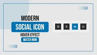 Social Media Icon Hover Effect Using HTML & CSS | Font Awesome Icons
