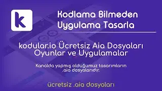Kodular Ücretsiz Aia Dosyaları | Kanaldaki Çalışmaların Aia Dosyaları | Kodular Import Project