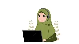 Mentahan Animasi Wanita Berhijab Berbicara | Musyrifahh