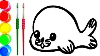 Bolalar uchun Dengiz mushugi rasmini chizish/Drawing sea cat for children/Рисование для детей