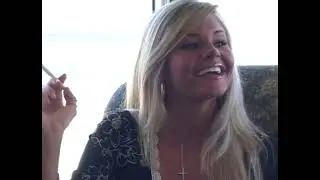 Blonde Christy and mom smoking