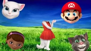 Wrong Heads Talking Tom Angela Super Mario Doc McStuffins Dora Finger Family Song