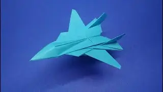SU-35 Origami airplane. How to make a paper airplane model su35.