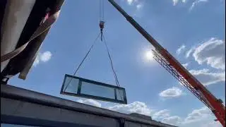 Деревянные окна торговой марки Holzland.  Окна приехали на объект.