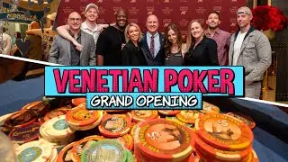 The GRAND OPENING of the New Poker Room at the Venetian...YOU MUST SEE THIS!