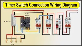 How to Make Timer Switch Connection Wiring Diagram | timer connection diagram