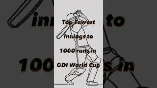Top Fewest innings to 1000 runs in ODI World Cup #shorts #icc #worldcup #worldcup2023 #youtubeshorts