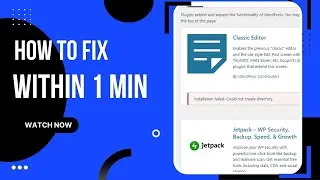 Installation failed Could not create directory| how to fix plugin installation error in wordpress