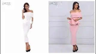Покупки одежды с Aliexpress - Роскошное платье в обтяжку с бантом