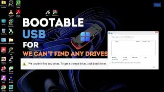 Bootable USB for we can't find any Drives Windows 10,11 How to Create| Problem Solved |@HDAMSTech
