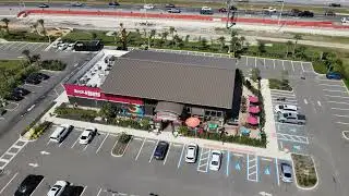 Drone footage of Rock & Brews in Wesley Chapel, Florida