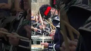Ballater Pipe Band playing High Road to Linton for Beating Retreat after 2023 Highland Games #shorts