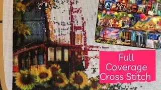 Stitch With Me HAED Full Coverage Cross Stitch World Travel Bookshelf flosstube