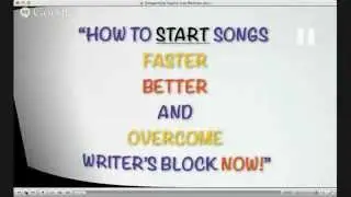 Songwriting Sparks Live Webinar