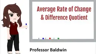 Average Rate of Change, Difference Quotient, & Function Behavior