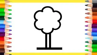 Tree drawing/ Draw a tree drawing paint easy step by step/