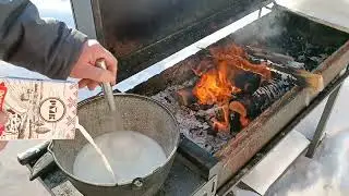 Горячий шоколад на костре