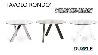 Tavolo rotondo in vetro Rondo' di Stones - duzzle.it