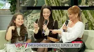 Emilia Ghinescu, cu fetele ei, Erika și Anastasia, în platoul Exclusiv VIP