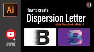 Adobe illustrator | letter typography design step by step |  Image Mask | Graphix Edumentor