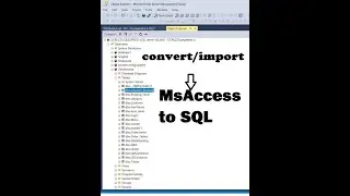 Import DataBase From MsAccess to SQL Server database/vb sql
