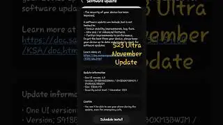 S23 Ultra November Update 2023 #samsung #android #s23ultra #samsungs23