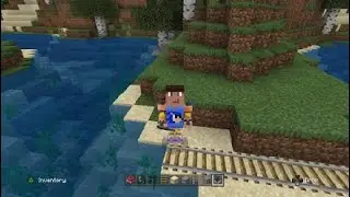 Minecart race in Minecraft!