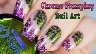 Chrome Stamping Nail Art / Стемпинг с хромированной втиркой