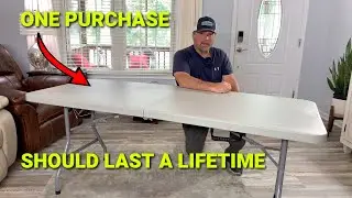 This Rugged Folding Table  for Your Home or Office Might Just Last a Lifetime