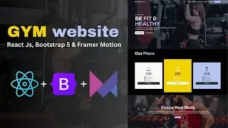 💪 React Gym Website using React Js, Bootstrap 5 & Framer Motion
