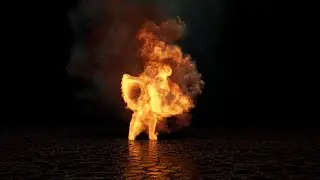 Man on fire Turbulence FD and Octane Render
