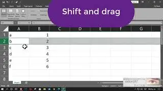 Excel move rows and columns
