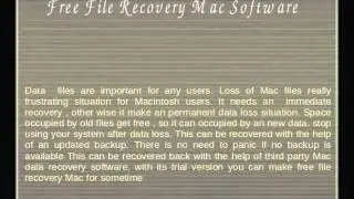 Free File Recovery Mac is Easy With Mac Recovery Tool