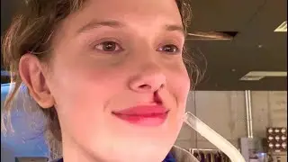 LEGENDADO! MILLIE BOBBY BROWN FAZENDO UM CAFÉ GELADO NO SET DE STRANGER THINGS.