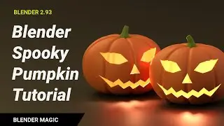 Blender Pumpkin Modeling Tutorial Spooky Pumpkin Easy Low Poly