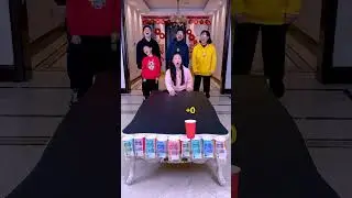 Who Is The Best At The Cup Pushing Challenge? #Funnyfamily #Partygames