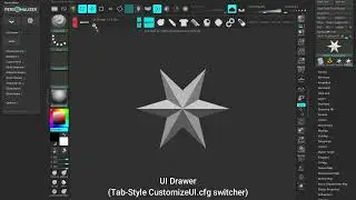 UI Drawer - ZBrush Tab-Style CustomizeUI.cfg switcher (Personalizer v1.6.0) ZBrush Plugin